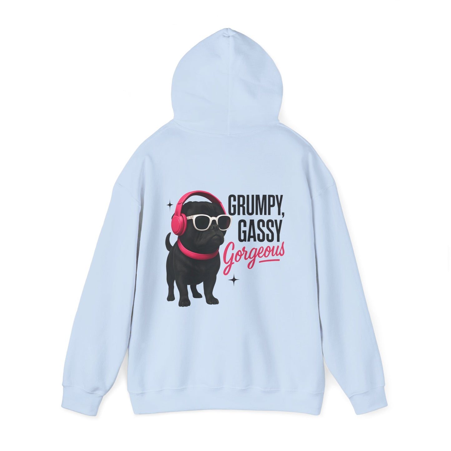 Grumpy Gassy Gorgeous Pug Hoodie - Unisex Sweatshirt