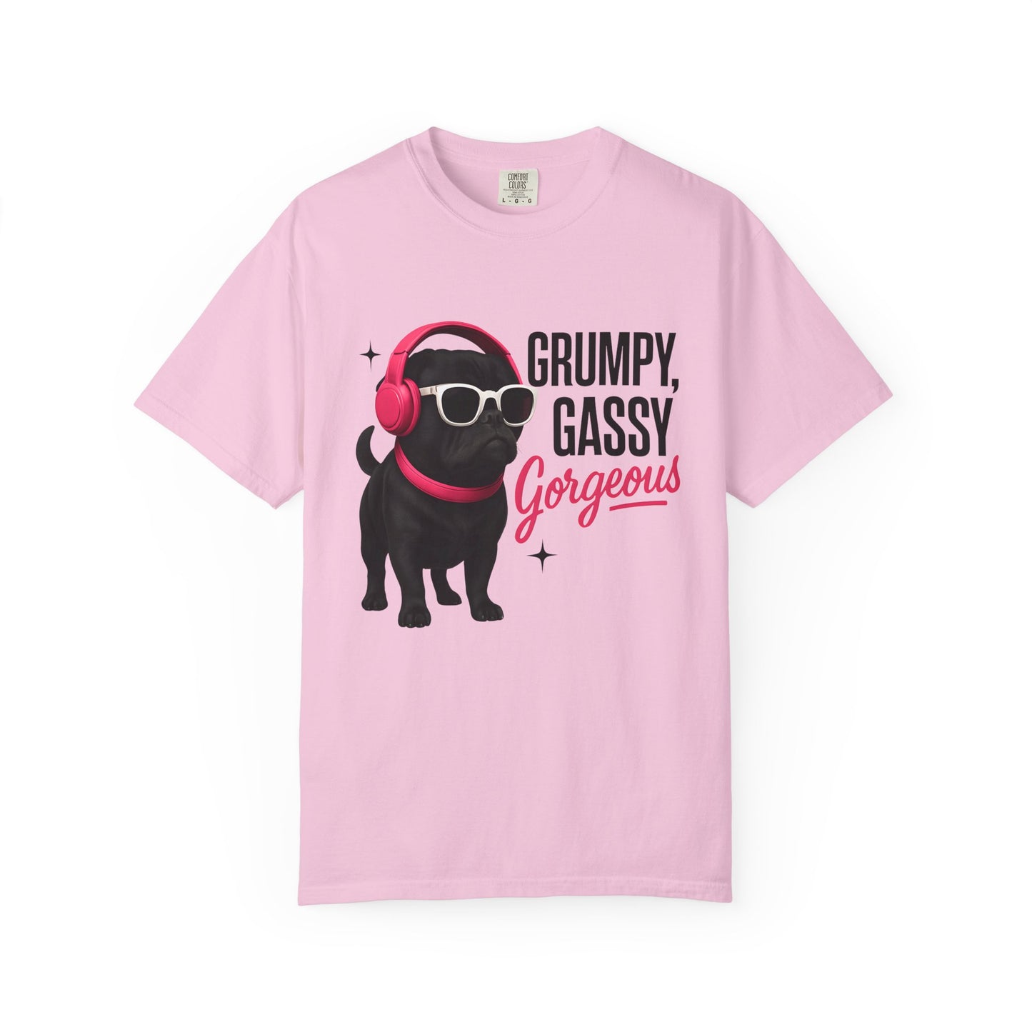 Grumpy Gassy Gorgeous Dog T-Shirt, Funny Pug Dog Lover Shirt, Unisex Pet Apparel, Gift for Dog Owners, Cute Animal Tee