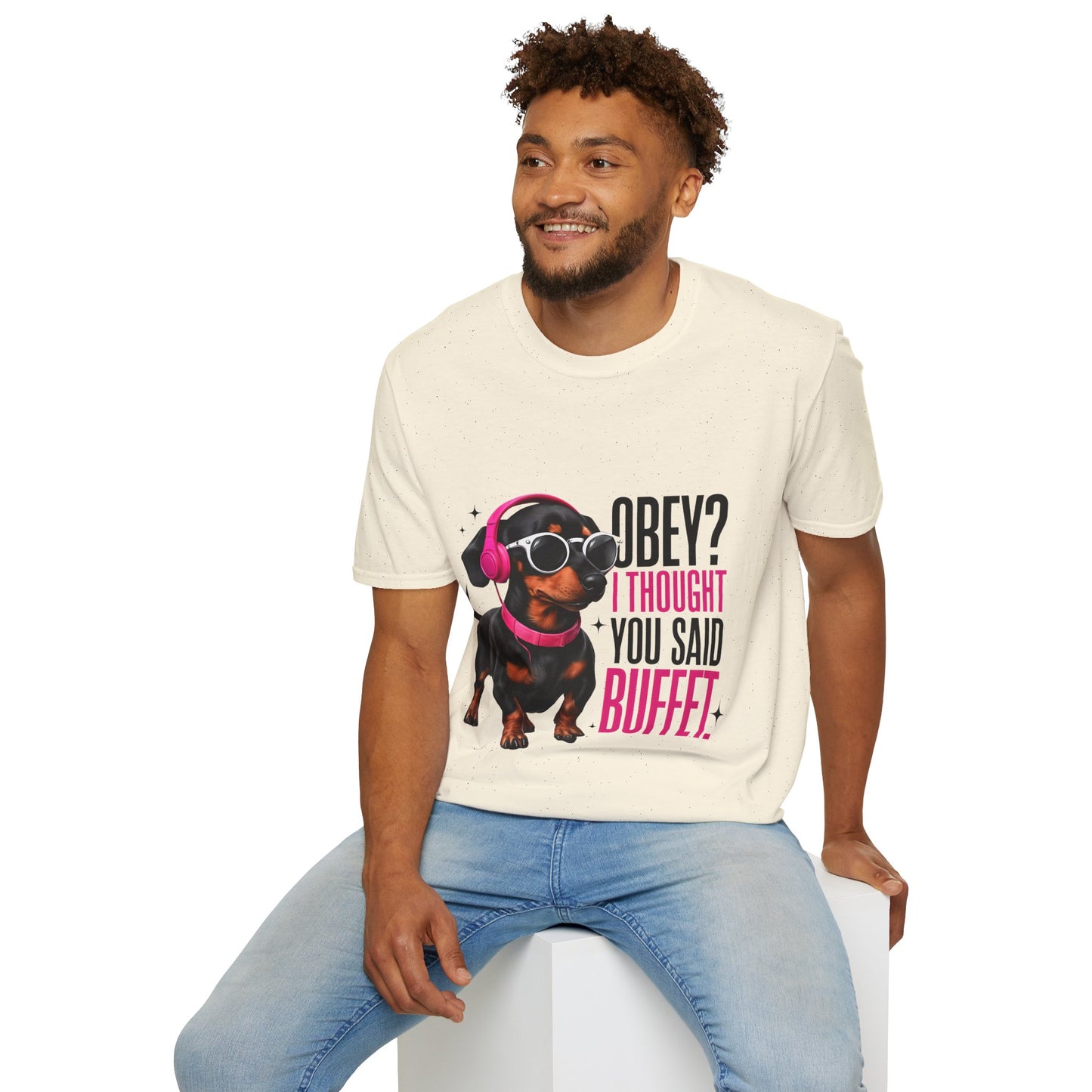 Unisex Graphic T-Shirt 'Obey I Thought You Said Buffet'