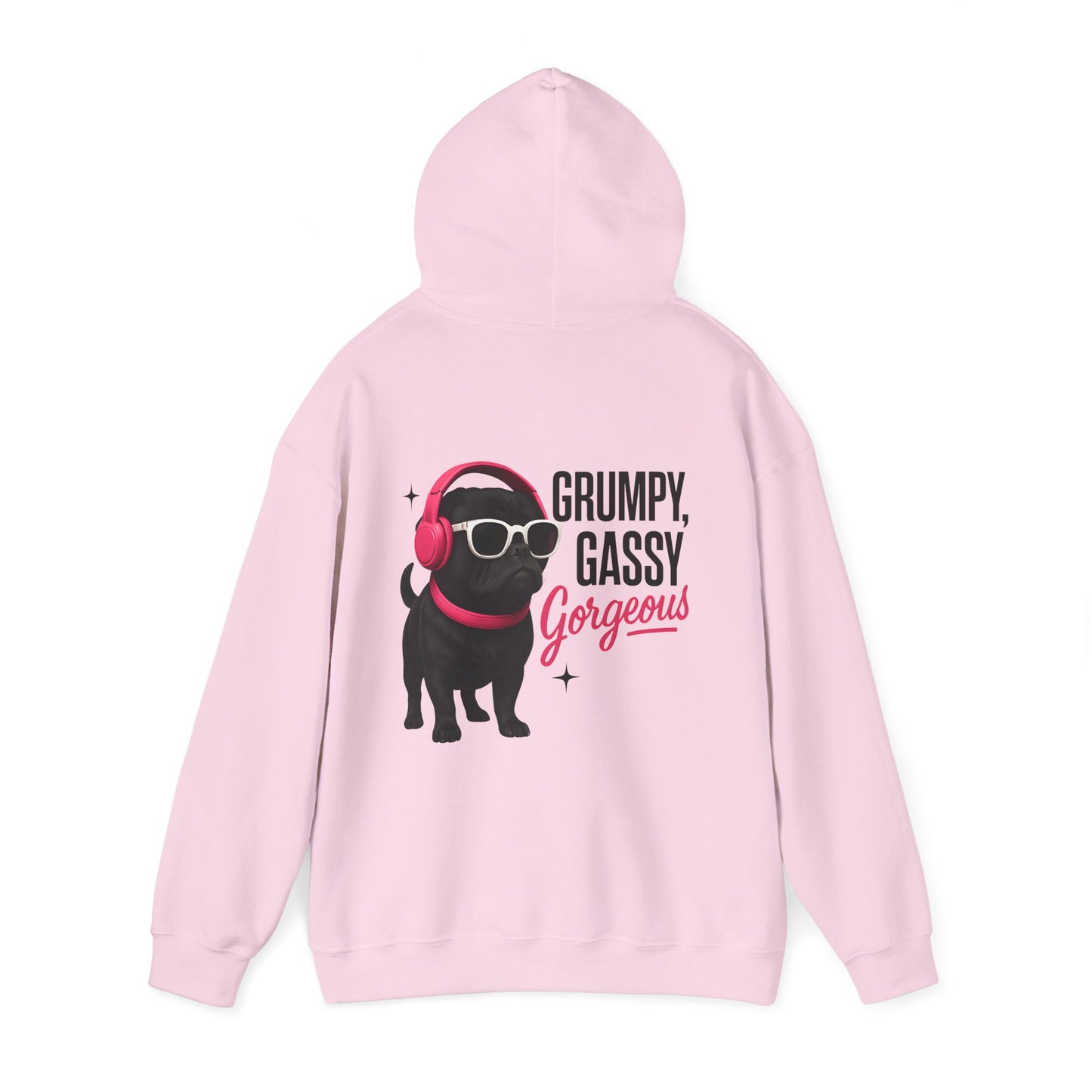 Grumpy Gassy Gorgeous Pug Hoodie - Unisex Sweatshirt
