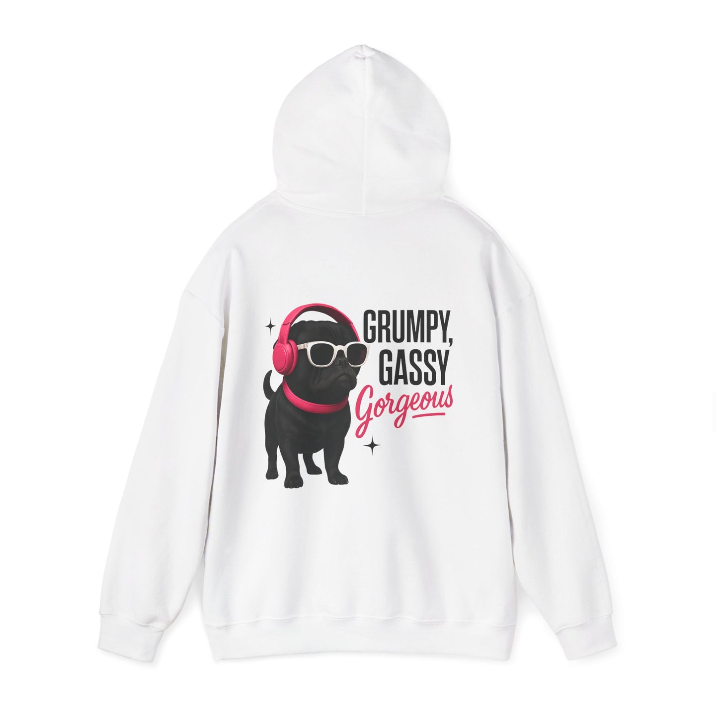 Grumpy Gassy Gorgeous Pug Hoodie - Unisex Sweatshirt