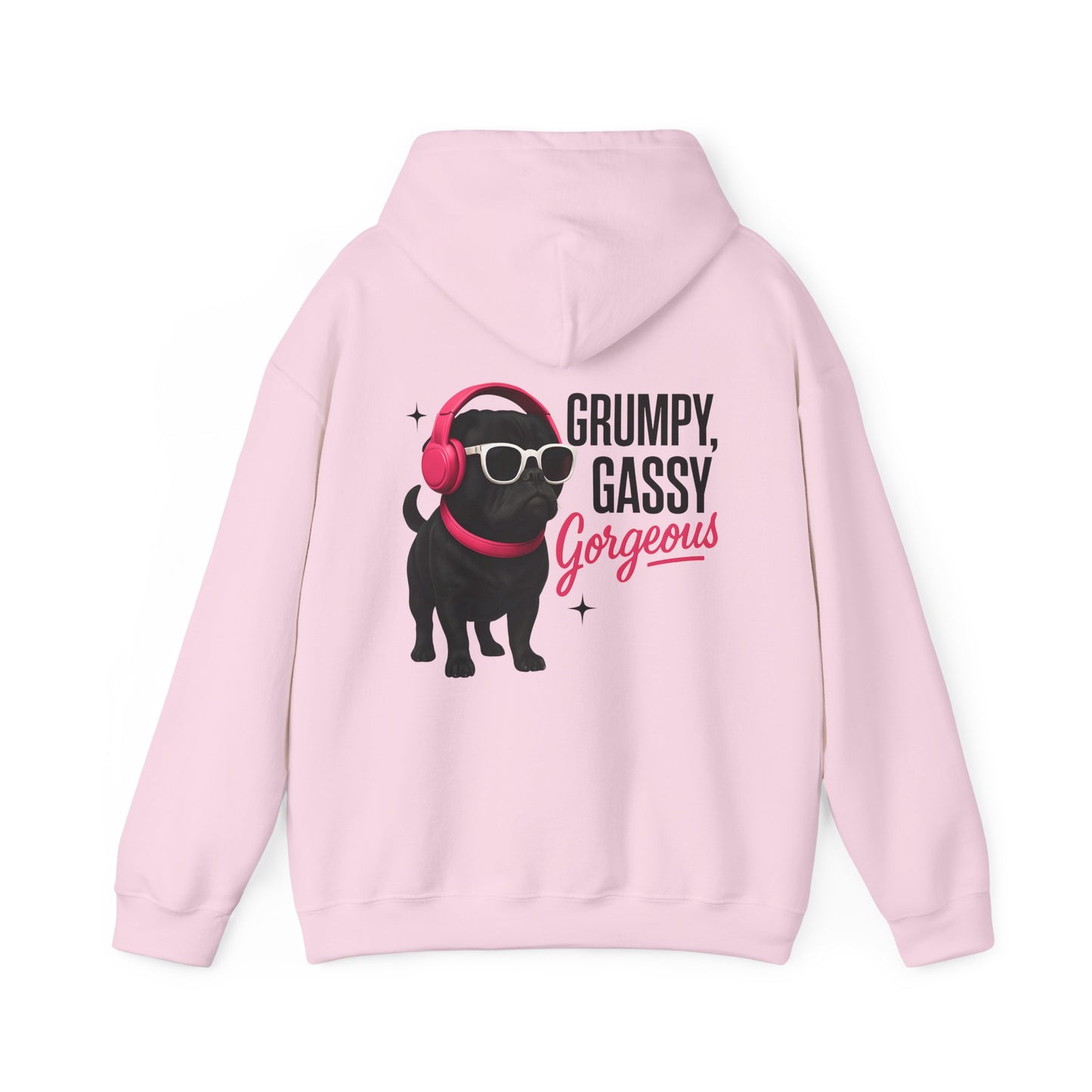 Grumpy Gassy Gorgeous Pug Hoodie - Unisex Sweatshirt