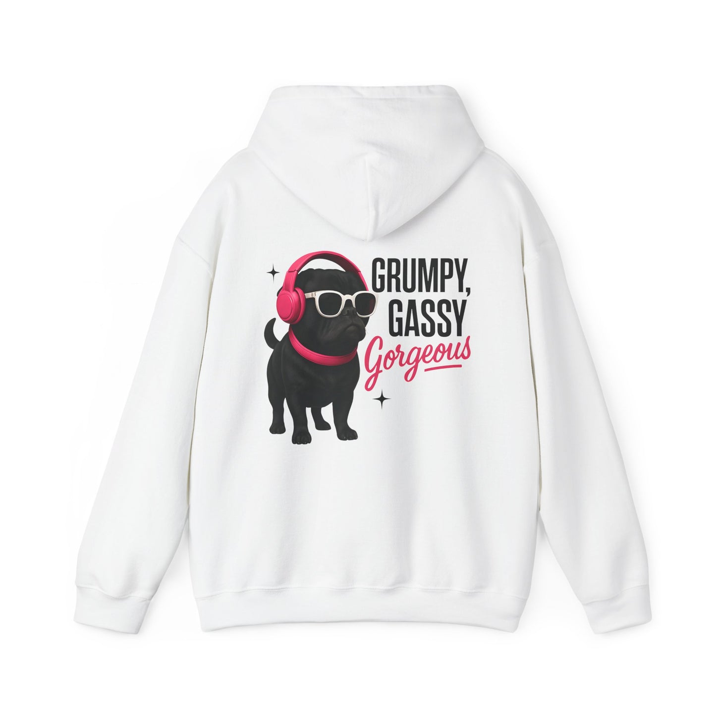 Grumpy Gassy Gorgeous Pug Hoodie - Unisex Sweatshirt