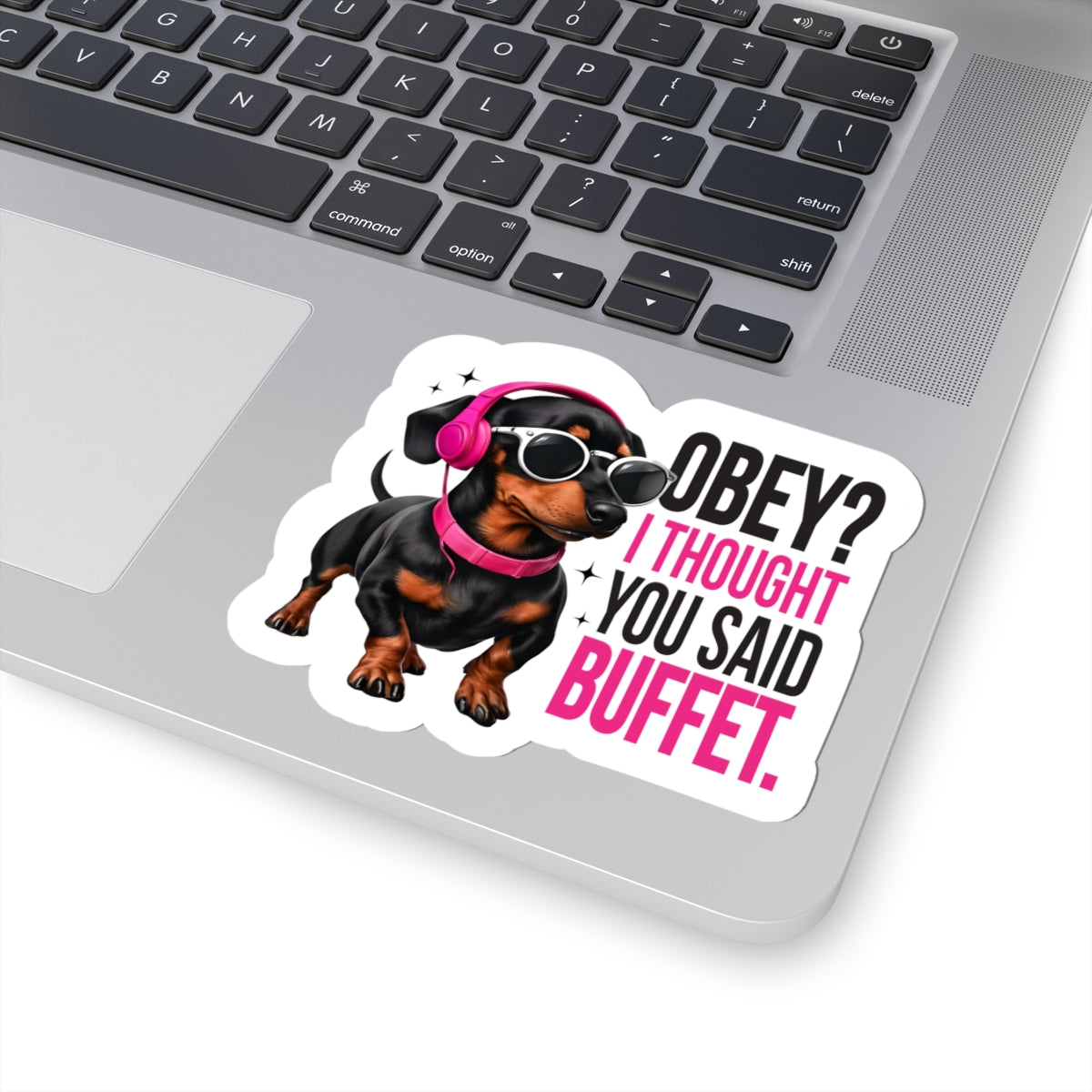 Playful Dachshund Kiss-Cut Stickers | Fun Dog Stickers for Pet Lovers | Laptop, Water Bottle, Journal Decor | Gifts for Dog Owners